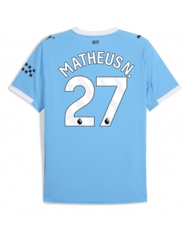 Manchester City Matheus Nunes #27 Maglia Gara Casa Repliche 2025-26 Maniche Corte